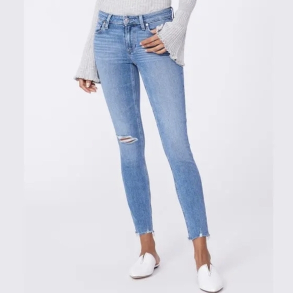 PAIGE Verdugo Ripped Raw Hem Skinny Jeans (Jules) - Picture 7 of 7